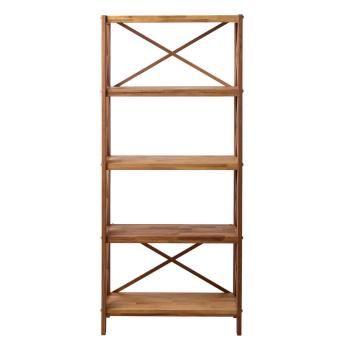 Etajeră în culoare naturală din lemn de stejar 70x161 cm X-Shelf – Unique Furniture