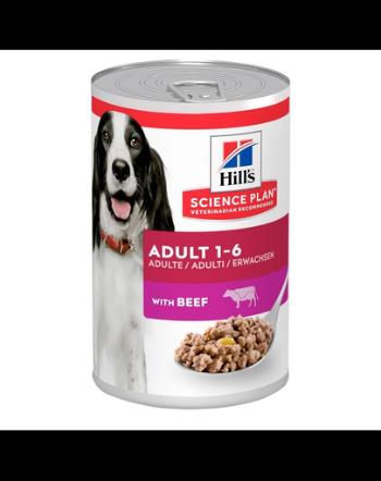 HILL'S Science Plan Canine Adult Beef 370 g Hrana umeda pentru caini adulti, cu carne de vita