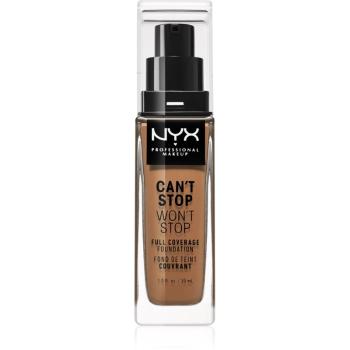 NYX Professional Makeup Can't Stop Won't Stop Full Coverage Foundation fond de ten cu acoperire ridicată culoare Cinnamon 30 ml