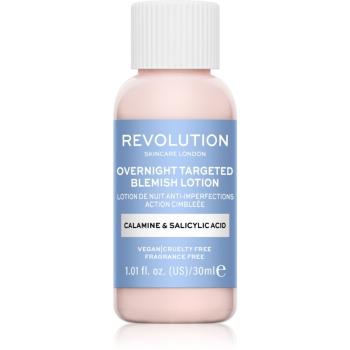 Revolution Skincare Blemish Calamine & Salicylic Acid tratament topic pentru acnee pentru noapte 30 ml