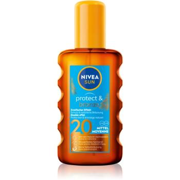 Nivea Sun Protect & Bronze ulei de bronzat pentru piele uscata SPF 20 200 ml