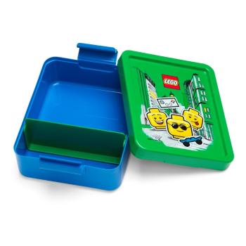Cutie pentru gustare cu capac verde LEGO® Iconic, albastru