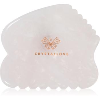 Crystallove Rose Quartz Contour Gua Sha accesoriu de masaj faciale 1 buc