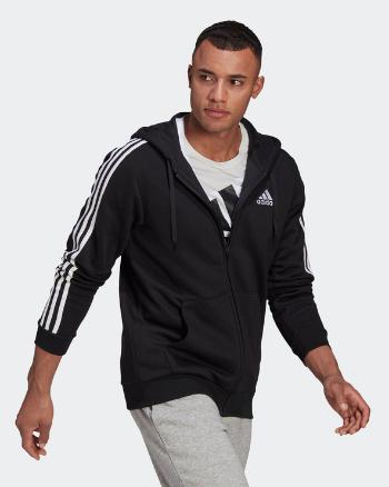 adidas Performance Essentials Fleece 3-Stripes Full-Zip Hanorac Negru