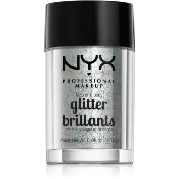 NYX Professional Makeup Glitter Goals sclipici pentru față și corp culoare 07 Ice 2.5 g