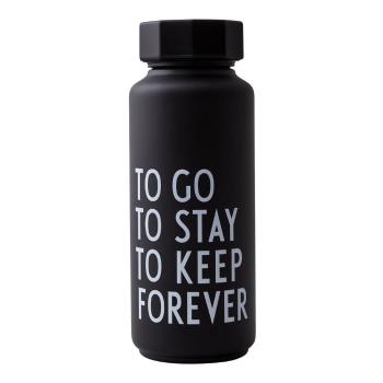 Sticlă termos Design Letters Forever, 500 ml, negru