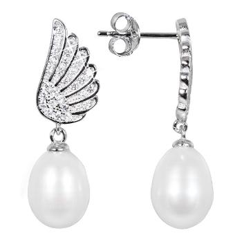JwL Luxury Pearls Cercei perla cu alb autentic perla și zircon JL0534