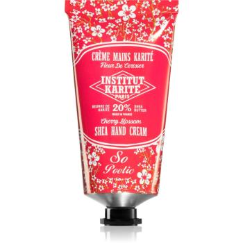 Institut Karité Paris Cherry Blossom So Poetic crema cu textura usoara de maini cu unt de shea tube + box 75 ml