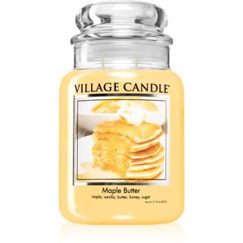 Village Candle Maple Butter lumânare parfumată  (Glass Lid) 602 g