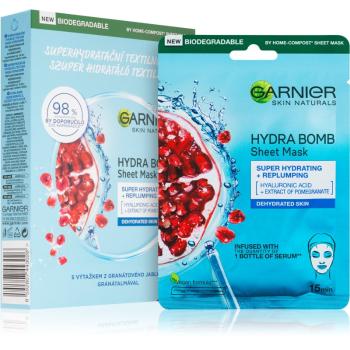 Garnier Skin Naturals Moisture+Aqua Bomb mască textilă superhidratantă, de umplere facial 5 buc