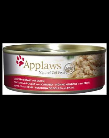 APPLAWS Chicken&amp;Duck hrană umedă pentru pisici, cu pui și rață 156 g