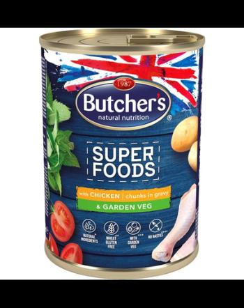 BUTCHER'S Dog Superfoods Tripe cu pui și legume 400 g