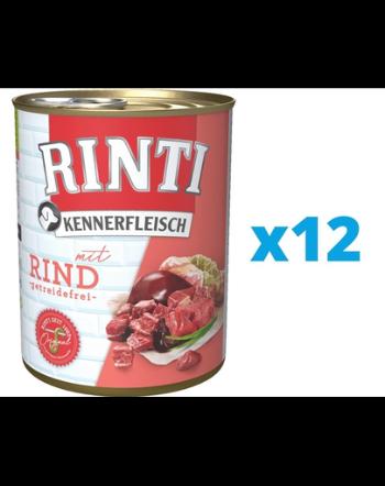 RINTI Kennerfleisch Beef hrana caini, cu vita 12 x 400 g