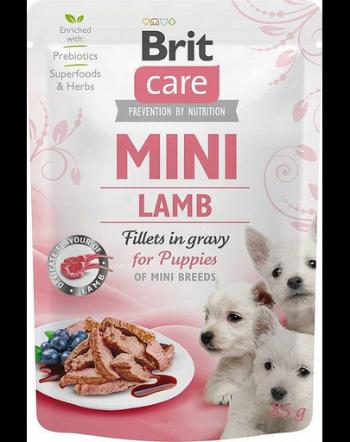 BRIT CARE Mini Puppy Pouch Lamb 24x85g Plicuri hrana catei talie mica, cu miel