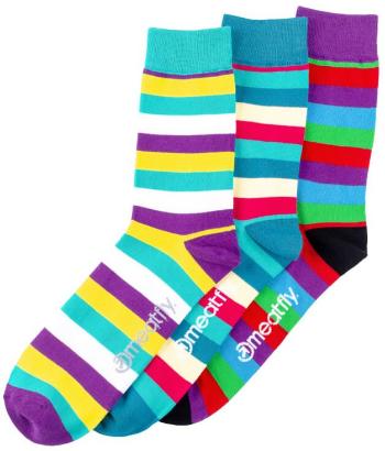 Meatfly 3 Pack- șosete pentru bărbațiDark Small Stripe socks S19 Multipack 39-42