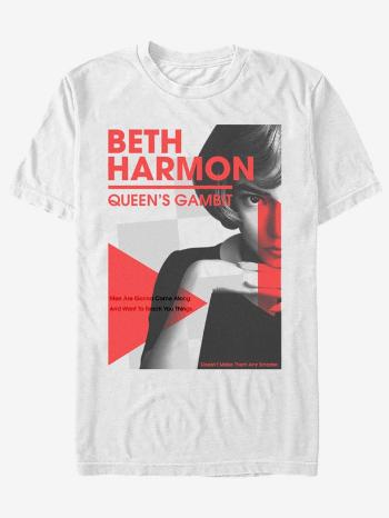 ZOOT.Fan Netflix Beth Harmon The Queen's Gambit Tricou Alb