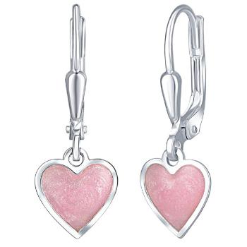 Praqia Jewellery Cercei argintii pentru fete Inimă roz NA6069
