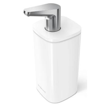 Dozator de săpun lichid alb din oțel 295 ml Pulse – simplehuman