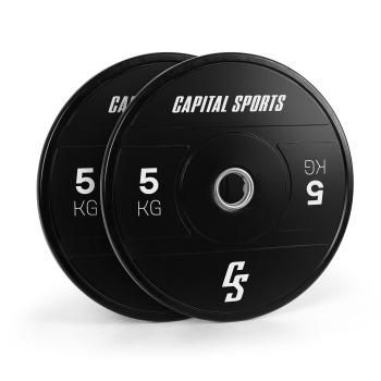 Capital Sports Elongate 2020, discuri, 2 x 5 kg, cauciuc dur, 50,4 mm