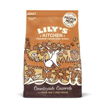 Lily's Kitchen Chicken & Duck Countryside Casserole, pachet economic hrană uscată câini adulti, cu pui& rata, 7kgx2
