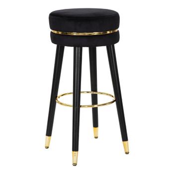 Scaun de bar Mauro Ferretti Paris Nero/Gold, negru