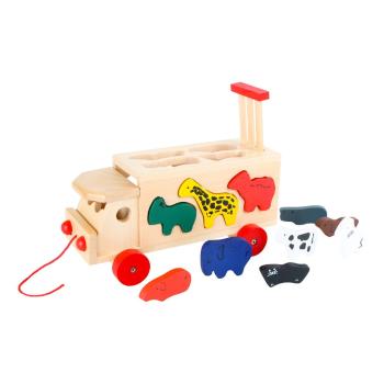 Jucărie din lemn Legler Zoo Cart With Animals