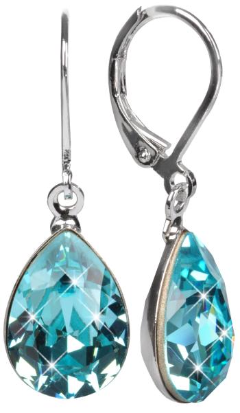 Levien Cercei eleganți cu cristale Pear Light Turquois