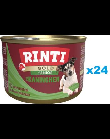 RINTI Gold Senior Rabbit Mini cu iepure 24x185 g conserve mancare caini