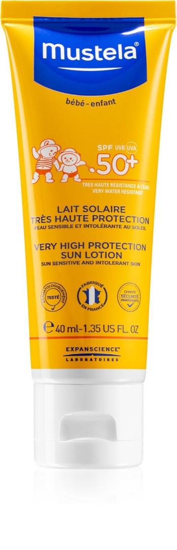 Mustela Lapte de protecție pentru copii SPF 50 (Very High Protection Sun Lotion) 40 ml