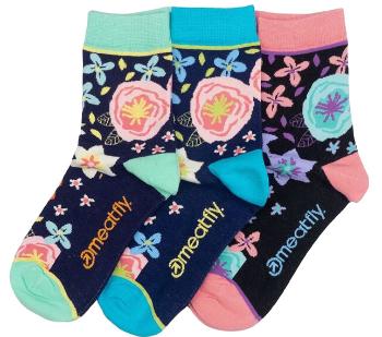 Meatfly 3 PACK - șosete LEXY Flowers 39-42