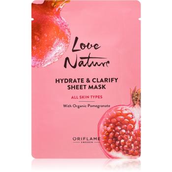 Oriflame Love Nature Pomegranate mască textilă hidratantă 24 ml