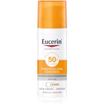 Eucerin Sun Photoaging Control cremă CC pentru bronzat SPF 50+ culoare Medium  50 ml