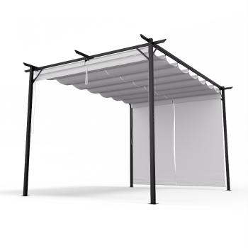 Blumfeldt Pantheon Robust, pergola, 3 x 4 m, cu jaluzele laterale, oțel acoperit cu pulbere rezistent la intemperii