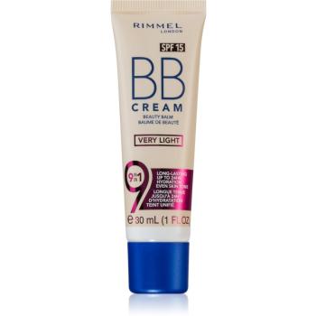 Rimmel BB Cream 9 in 1 crema BB SPF 15 culoare Very Light 30 ml