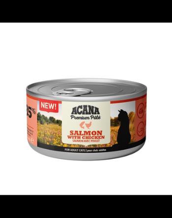 ACANA Premium Pate Salmon &amp; Chicken Conserve hrana pisica, cu somon si pui 24 x 85 g