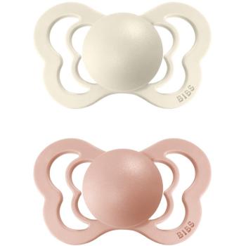 BIBS Couture Natural Rubber Size 2: 6+ months suzetă Ivory / Blush 2 buc