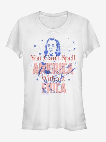 ZOOT.Fan Netflix You Can't Spell America Without Erica Stranger Things Tricou Alb