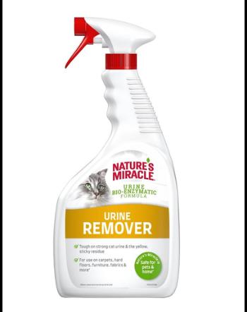 NATURE'S MIRACLE Urine Stain&amp;Odour Remover Cat Spray pentru indepartarea petelor de urina, pisici 946 ml