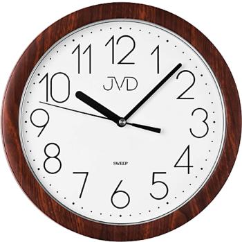 JVD Ceas de perete cu funcționare lină H612 Dark Brown