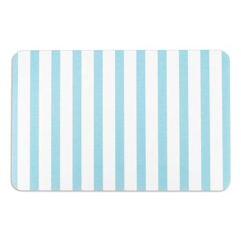 Covoraș de baie alb/albastru deschis din diatomit 39x60 cm Stripe – Artsy Doormats