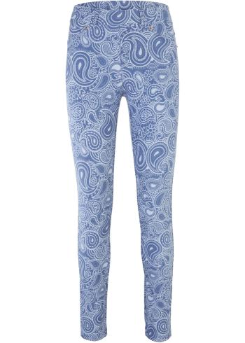 Blugi jeggings cu print paisley