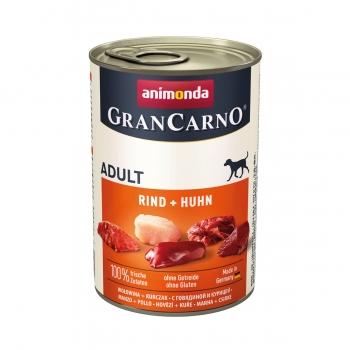 GRANCARNO, vită și pui, conservă hrană umedă câini, (in aspic), 400g