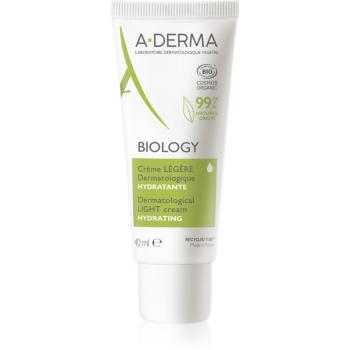 A-Derma Biology crema hidratanta usoara pentru piele normală și mixtă 40 ml