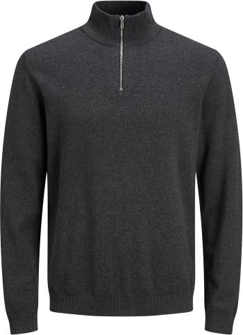 Jack&Jones Pulover pentru bărbați JJEBASIC Regular Fit 12190171 Dark Grey Melange M