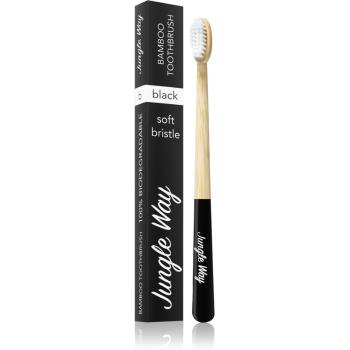 Jungle Way Bamboo Toothbrush Soft Bristle Periuta de dinti de bambus Black 1 buc