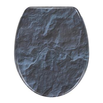 Capac WC cu închidere lentă Wenko Slate Rock, 44,5 x 36,5 cm