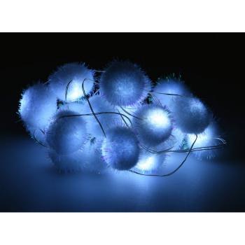 Instalație luminoasă LED, cu 20 globuri Snowball, 1,9 m, alb rece