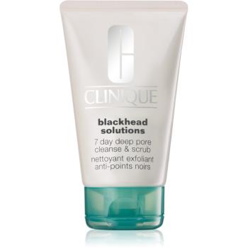 Clinique Blackhead Solutions 7 Day Deep Pore Cleanse & Scrub demachiant cu efect de peenling impotriva punctelor negre 125 ml