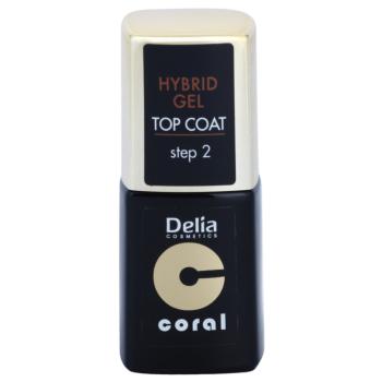 Delia Cosmetics Coral Nail Enamel Hybrid Gel lac gel de unghii pentru acoperirea superioară 11 ml