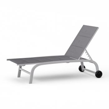 Blumfeldt Șezlong Lounger Limala XXL, șezlong, capacitate de greutate 160 kg, spătar reglabil în 5 poziții, roți